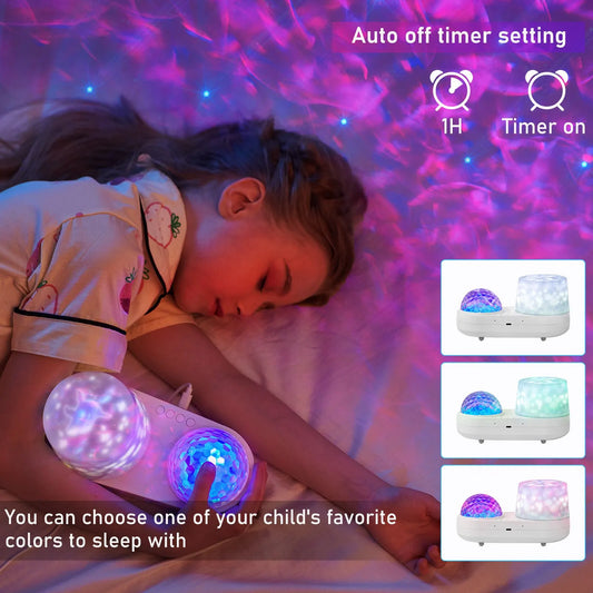 Constellation Galactic Projection Lamp. Ocean Starry Bedroom Night Light For Soothing Experience.