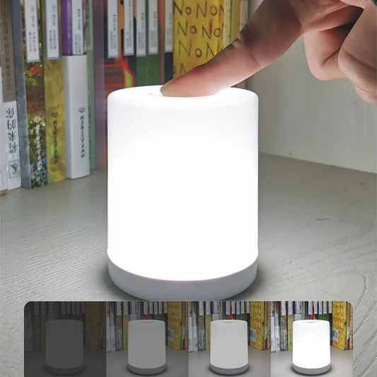 Dimmable Touch Table Lamp  With rechargeable Night Light For Bedroom.